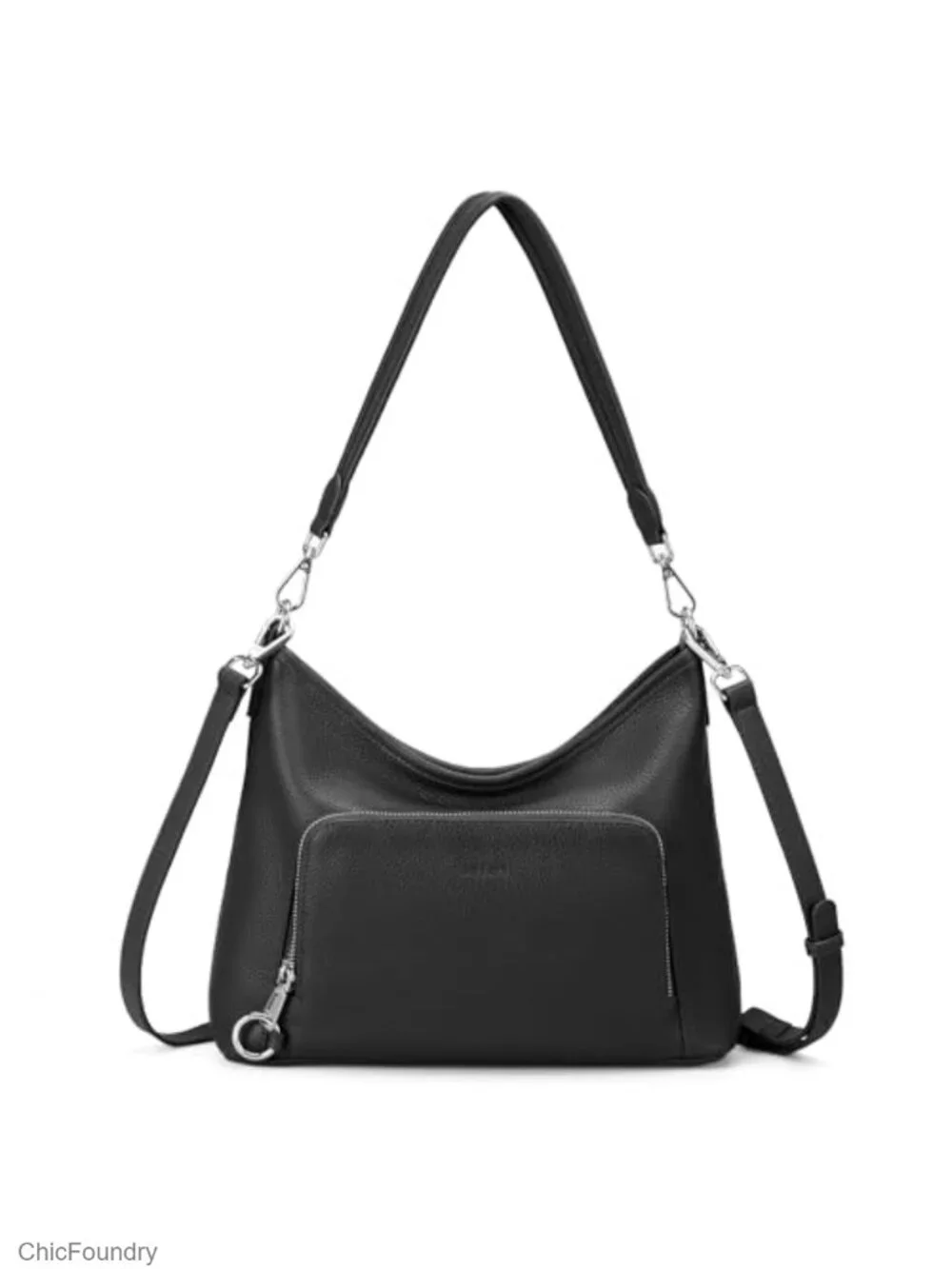 Genuine Leather Hobo Bag Anti Theft RFID Blocking Crossbody Shoulder Purse